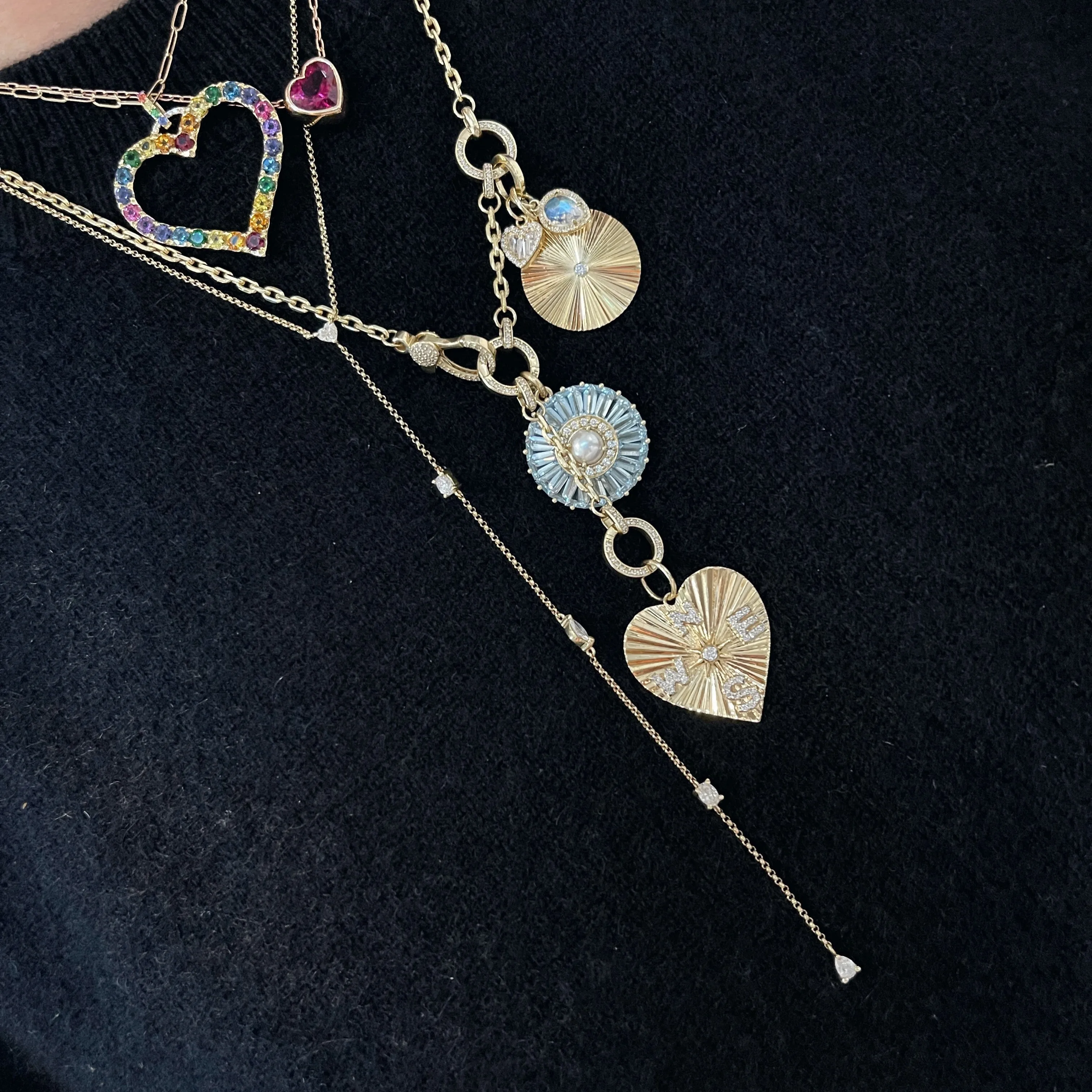 Perfect Your Plunge Multi-Shape Diamond Lariat