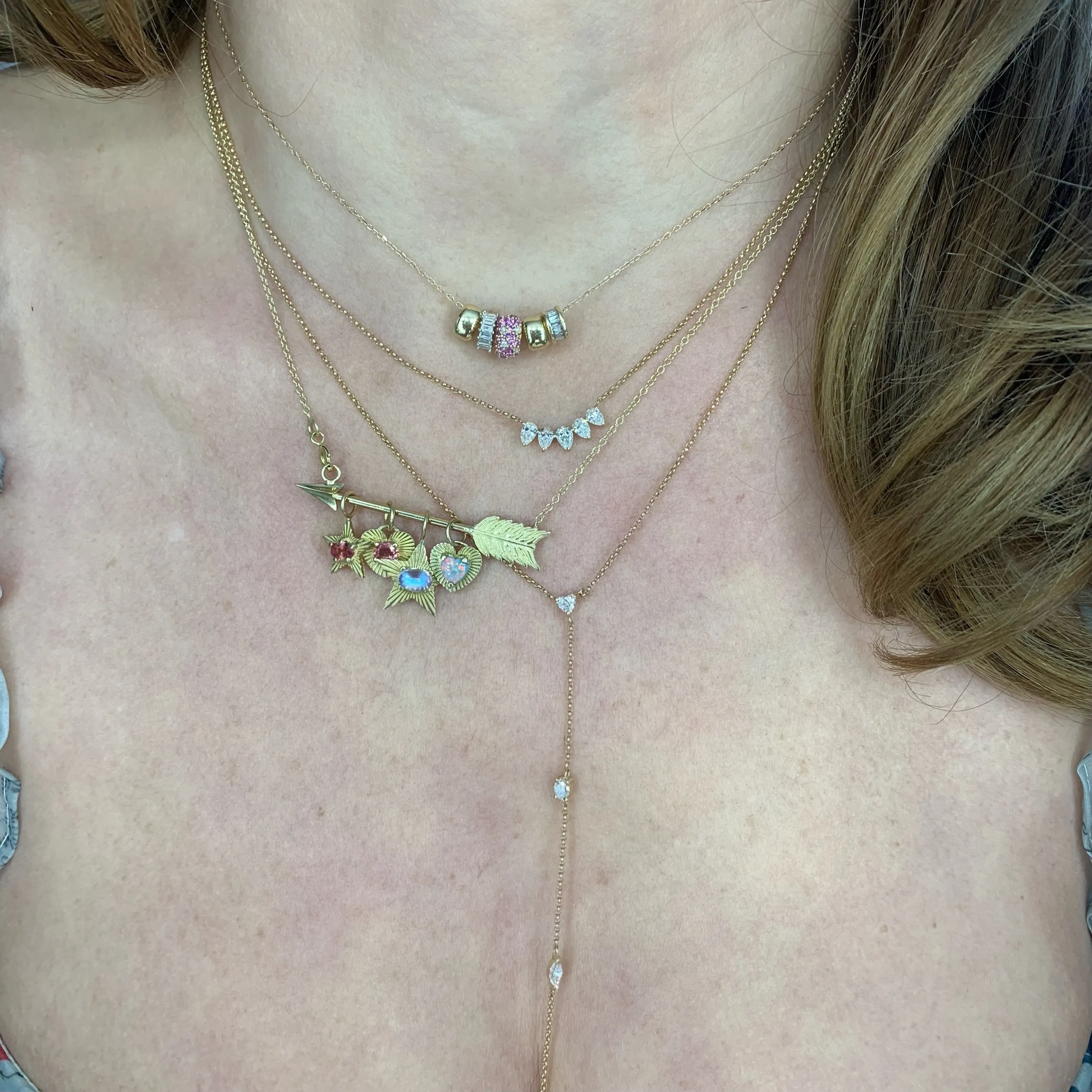 Perfect Your Plunge Multi-Shape Diamond Lariat