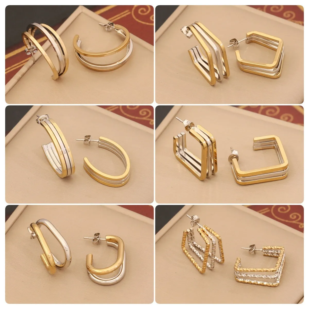 Personalized Linear Stainless Steel Earrings