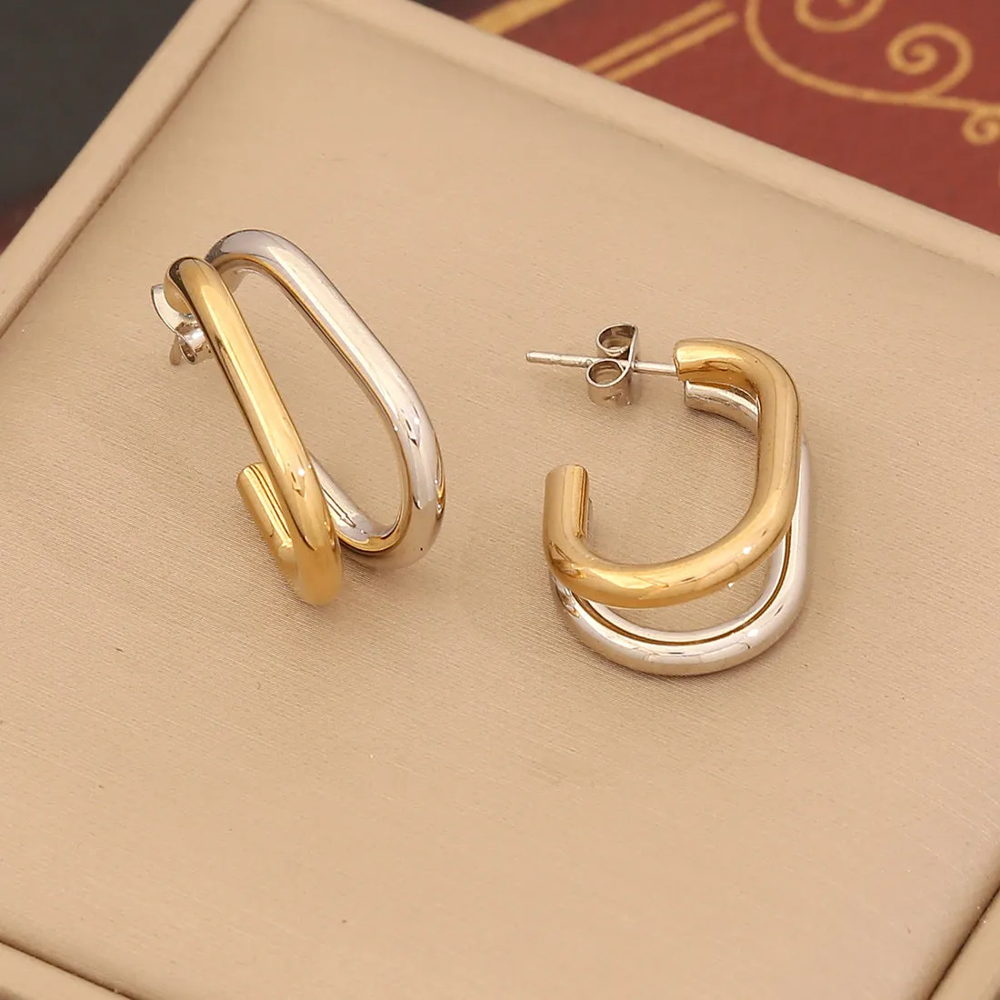 Personalized Linear Stainless Steel Earrings