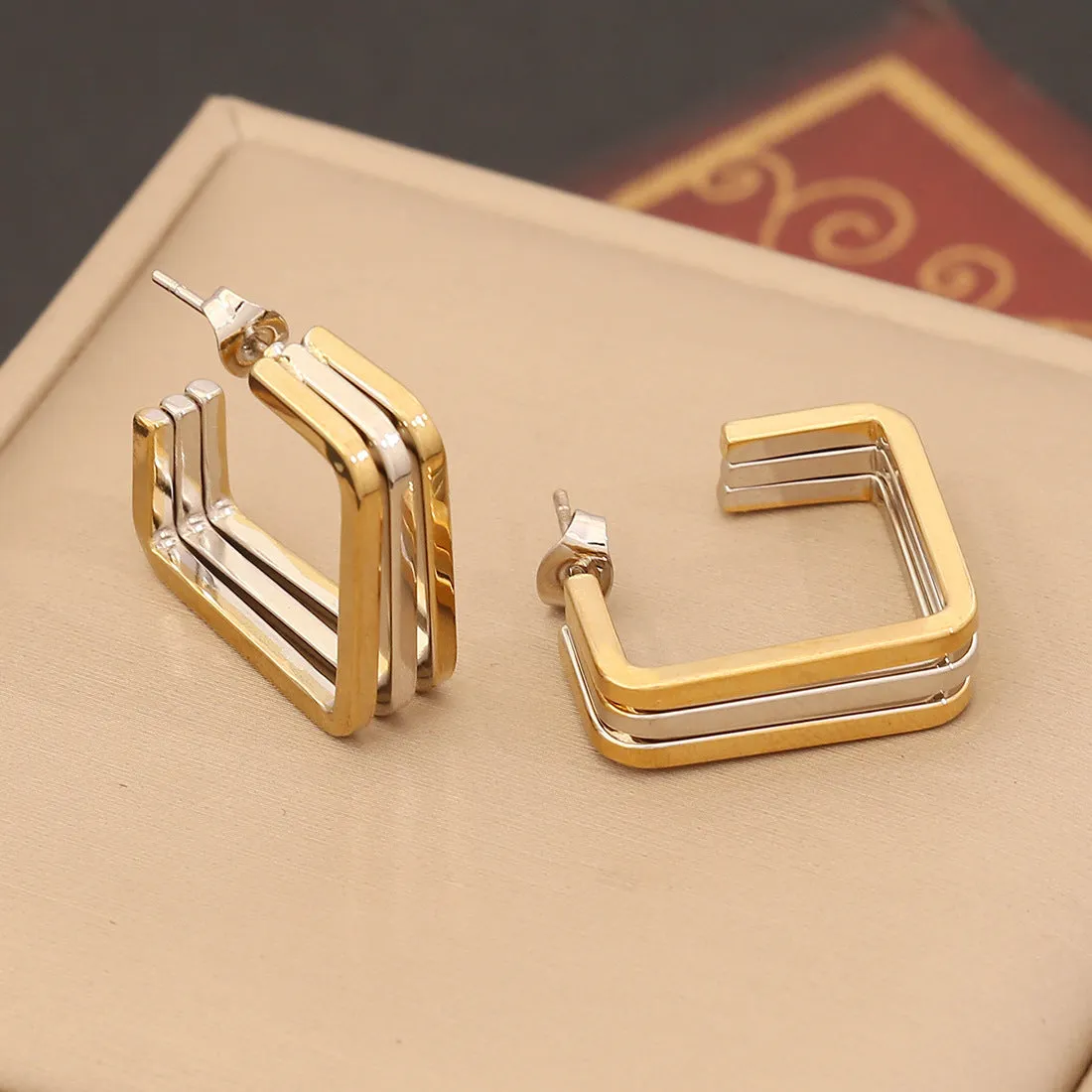 Personalized Linear Stainless Steel Earrings