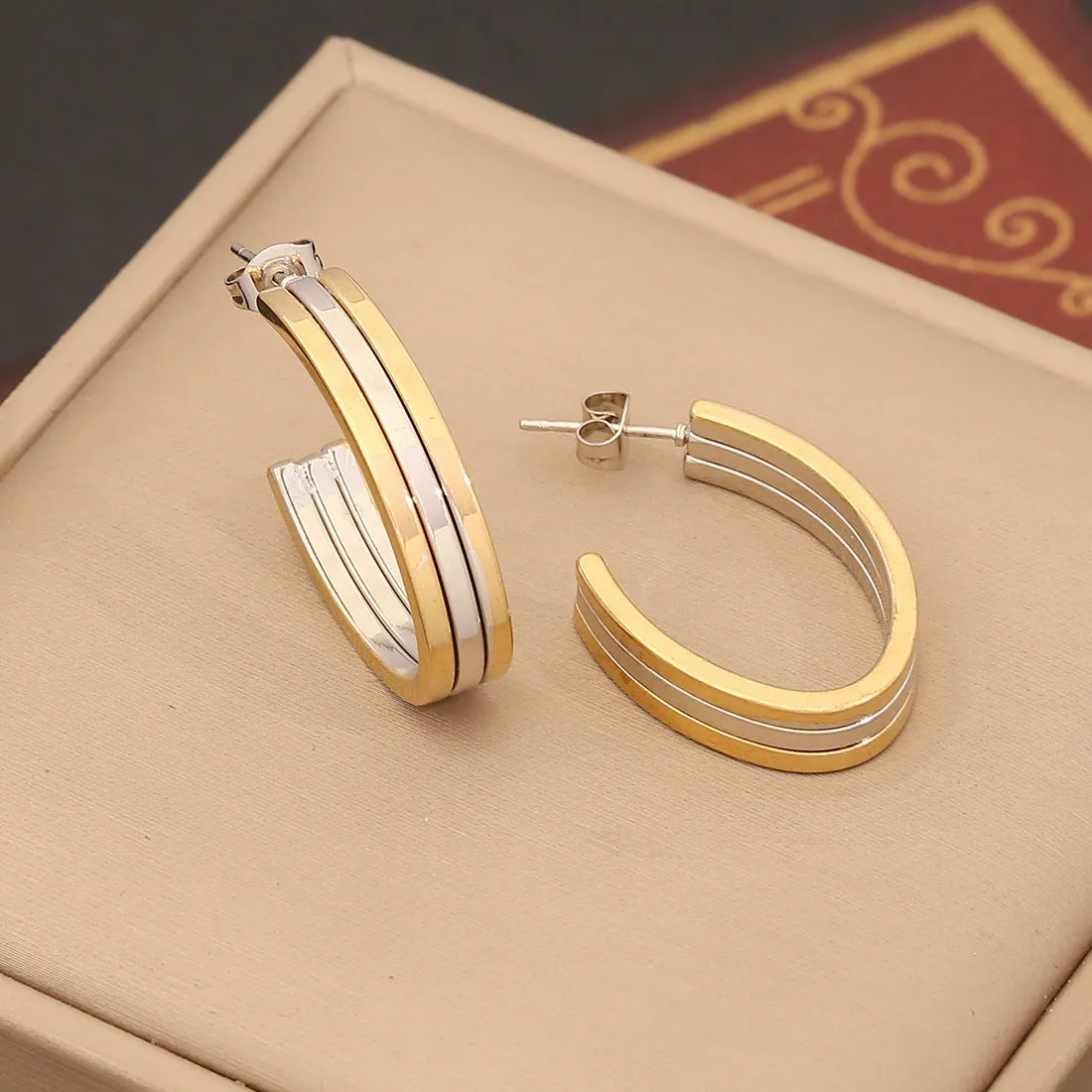 Personalized Linear Stainless Steel Earrings