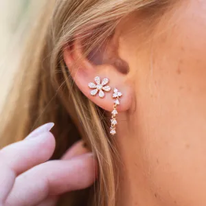 Petit Diamond Trio and Diamond Chain Earrings