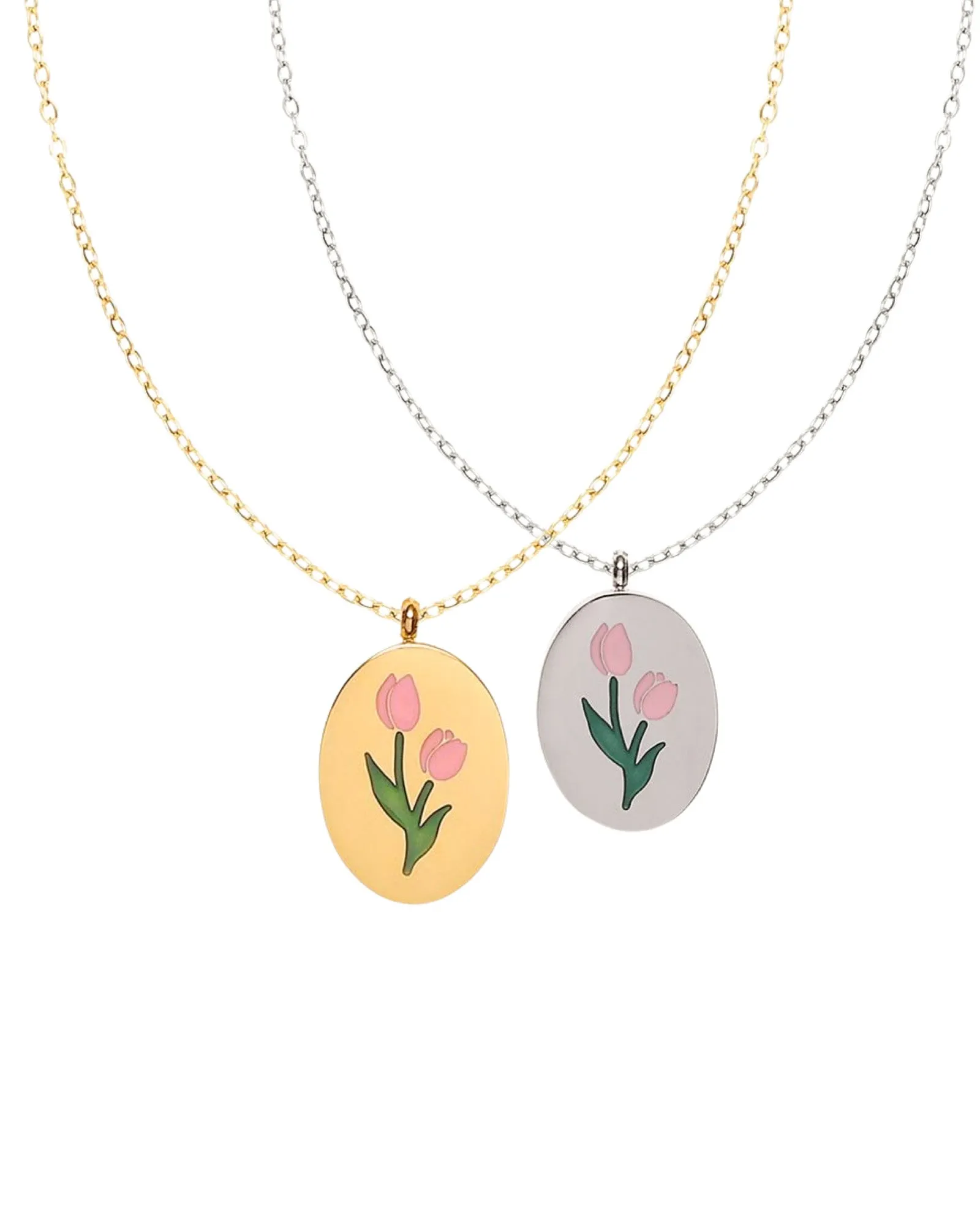 Pink Tulip Necklace
