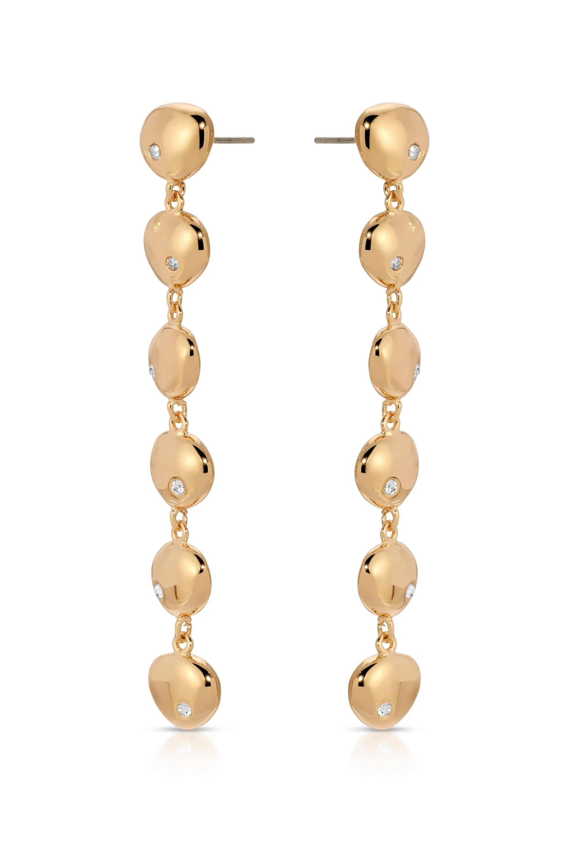 Polished Pebble Linear Dangle Earrings
