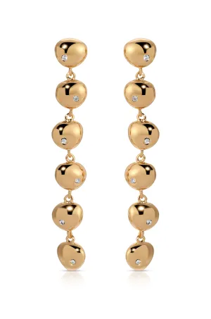 Polished Pebble Linear Dangle Earrings