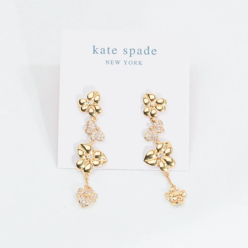 Precious Pansy Linear Earrings