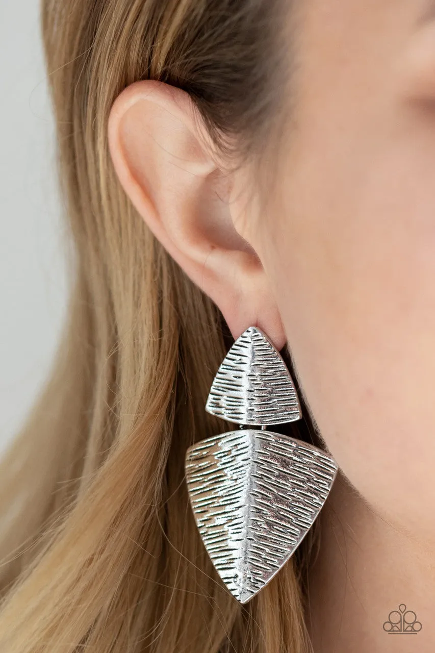 PRIMAL Factors Silver Paparazzi Earrings