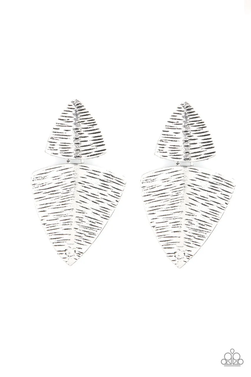 PRIMAL Factors Silver Paparazzi Earrings