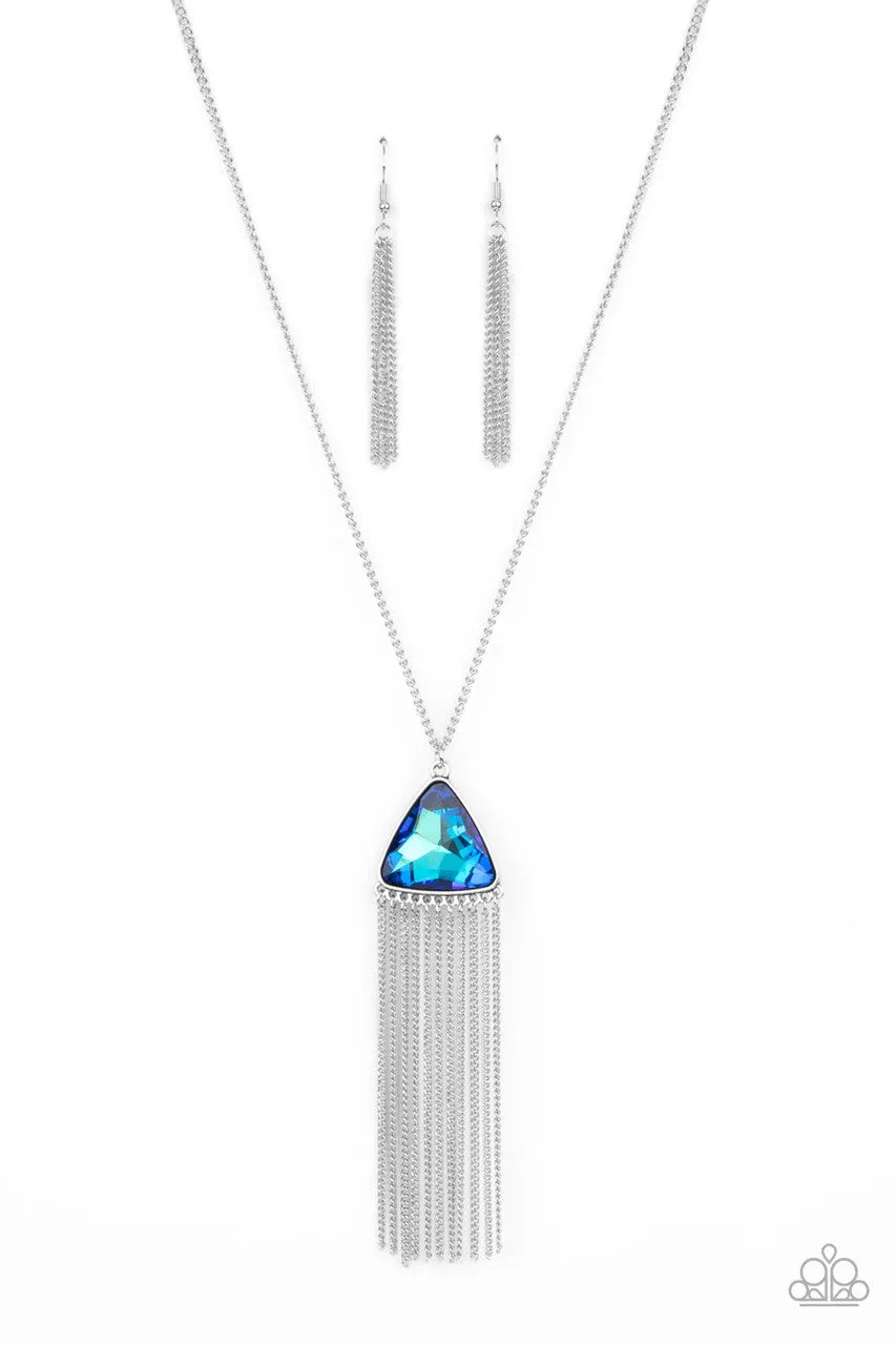 Proudly Prismatic Blue Paparazzi Necklace