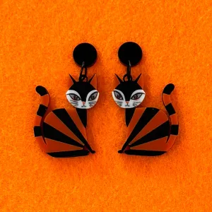 Pumpkin 🎃 cat - earrings