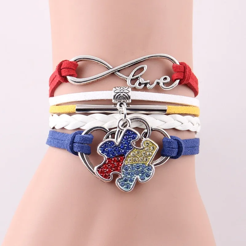 Puzzle Piece Autism Awareness Bracelet
