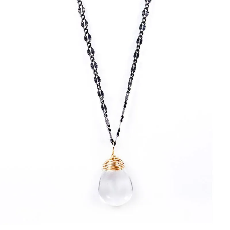 QUARTZ DROP NECKLACE