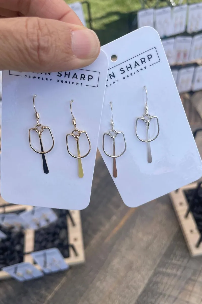 Quinn Sharp - Baby Hoop Dangle Earrings in Gold