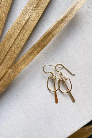 Quinn Sharp - Baby Hoop Dangle Earrings in Gold