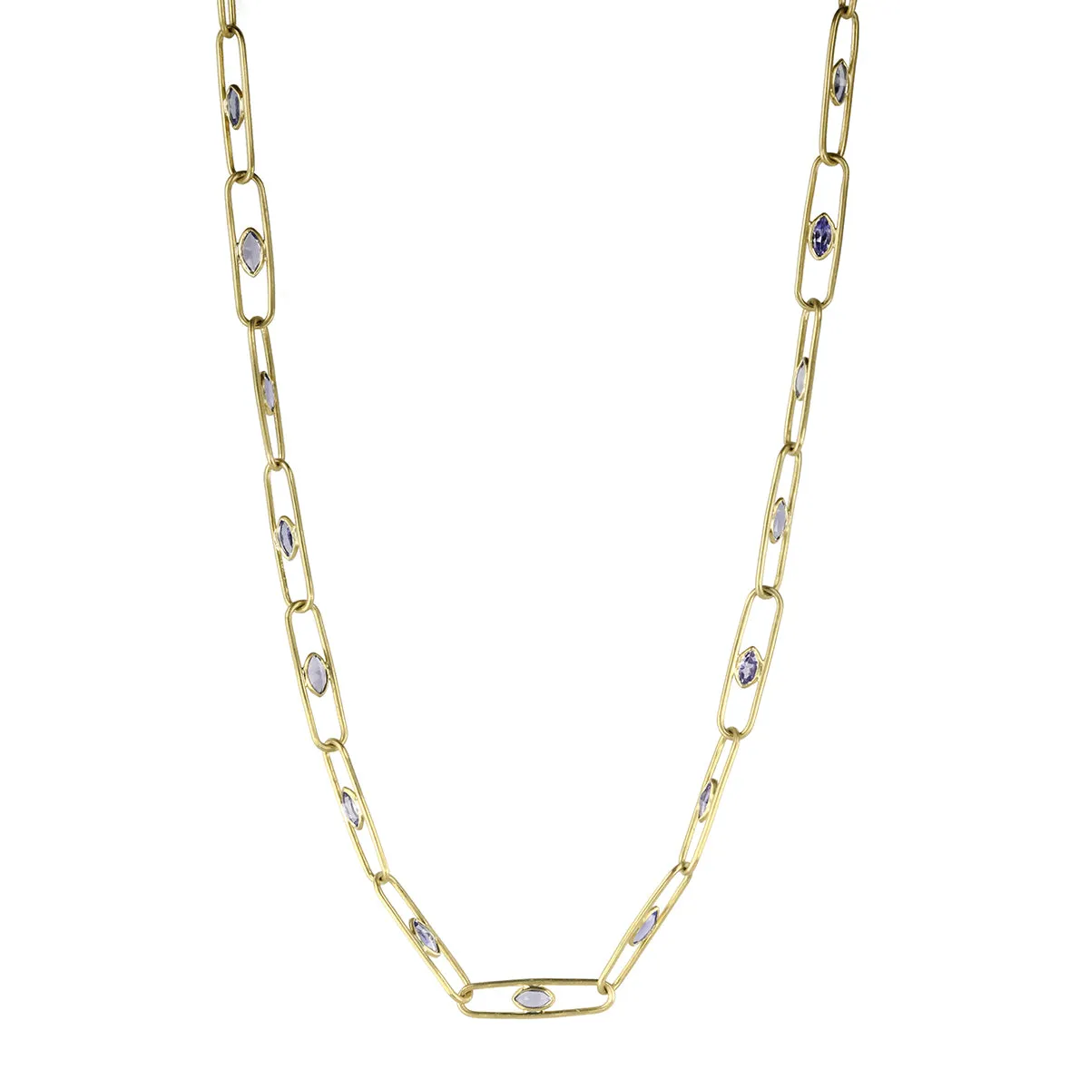 "Gemclip" Necklace with Tanzanite Marquise Details