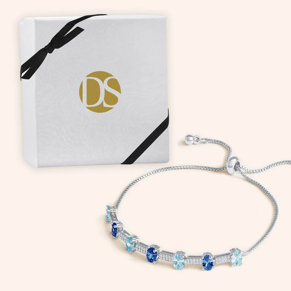 "Grand Opening" 5.75CTW  Oval Cut Pull-Tie Bracelet