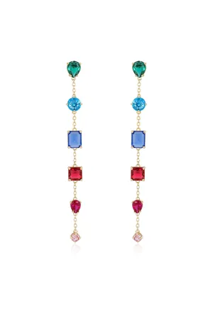 Rainbow Crystal Candy Drop Earrings