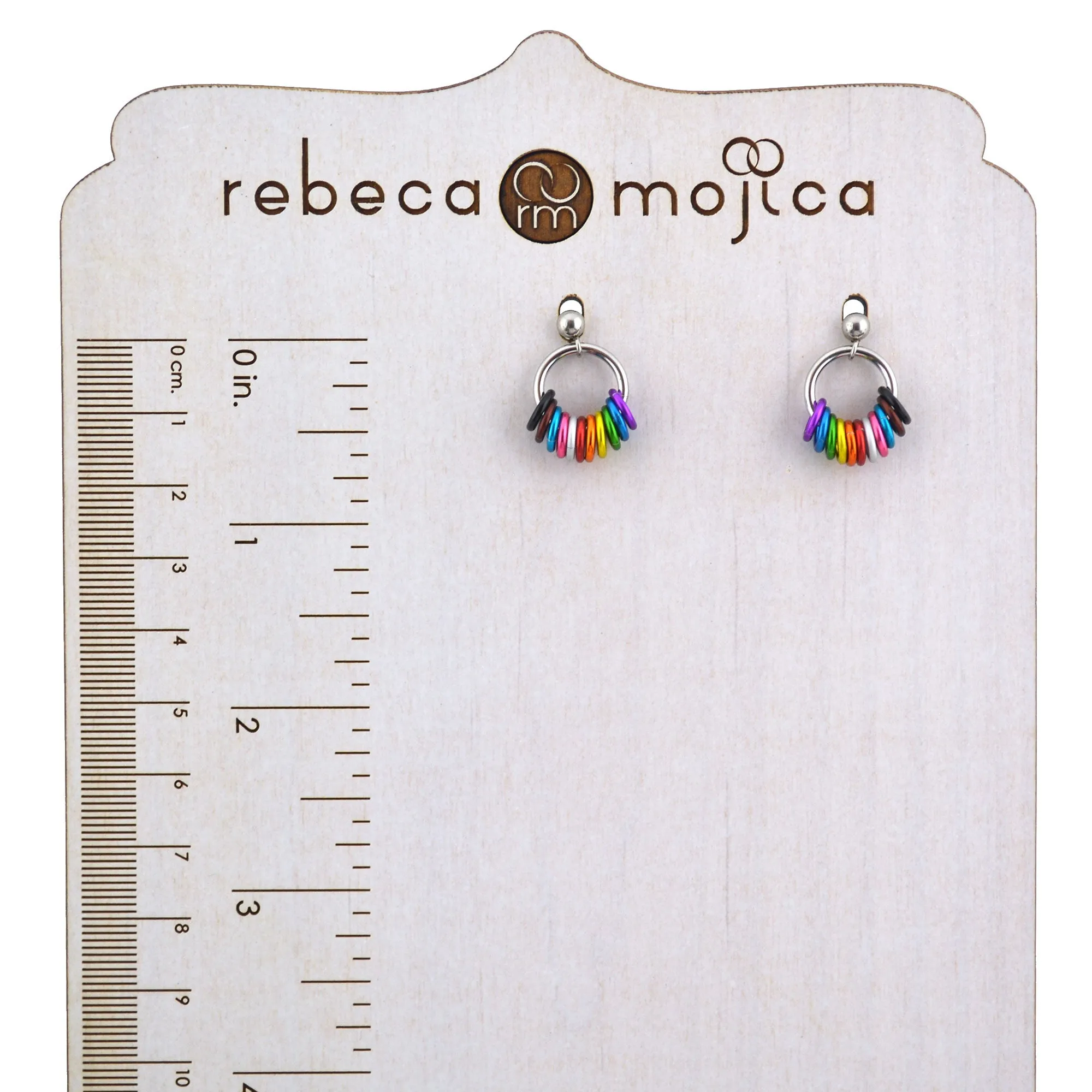 Rainbow Progress Pride - Small Hoop Earring on Post