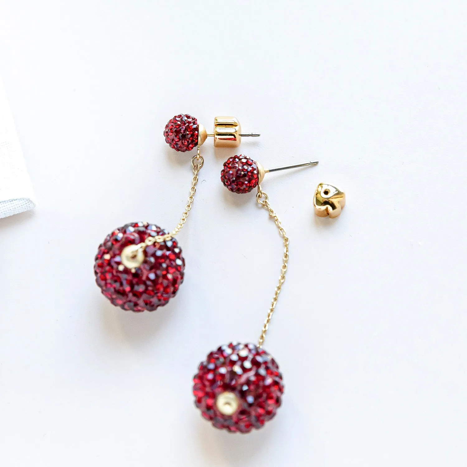 Razzle Dazzle Red Drop Earrings