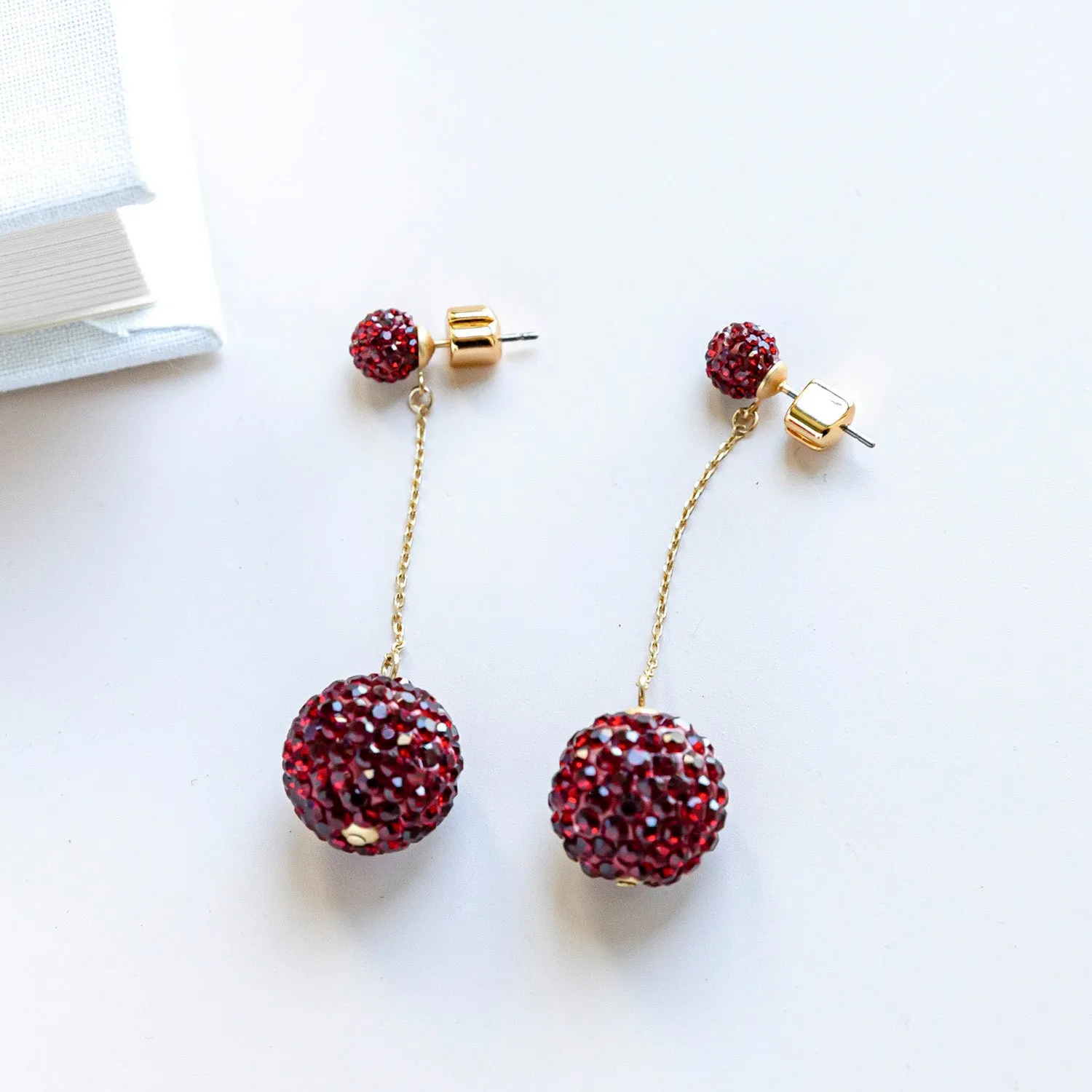 Razzle Dazzle Red Drop Earrings