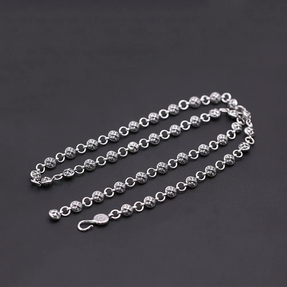 Real Solid 925 Sterling Silver Necklaces Cross Ring Chain Hook 18"- 32"