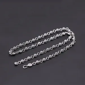 Real Solid 925 Sterling Silver Necklaces Cross Ring Chain Hook 18"- 32"