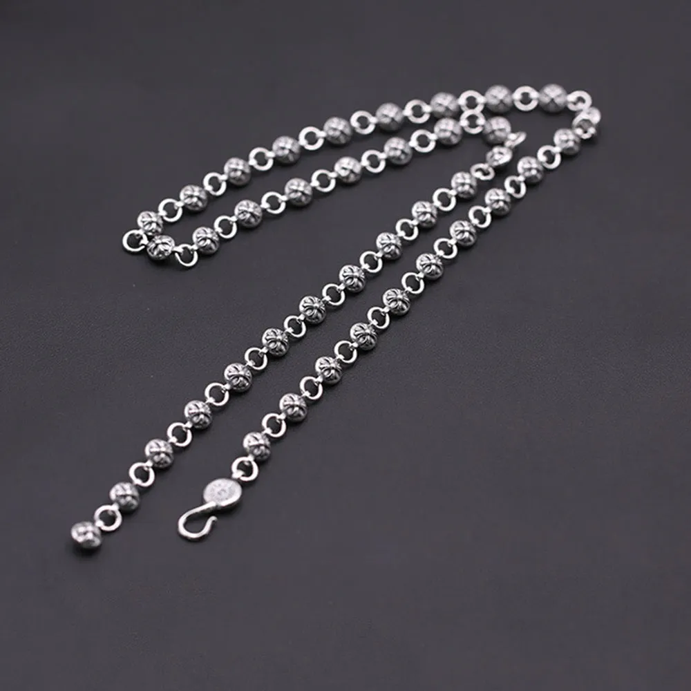 Real Solid 925 Sterling Silver Necklaces Cross Ring Chain Hook 18"- 32"