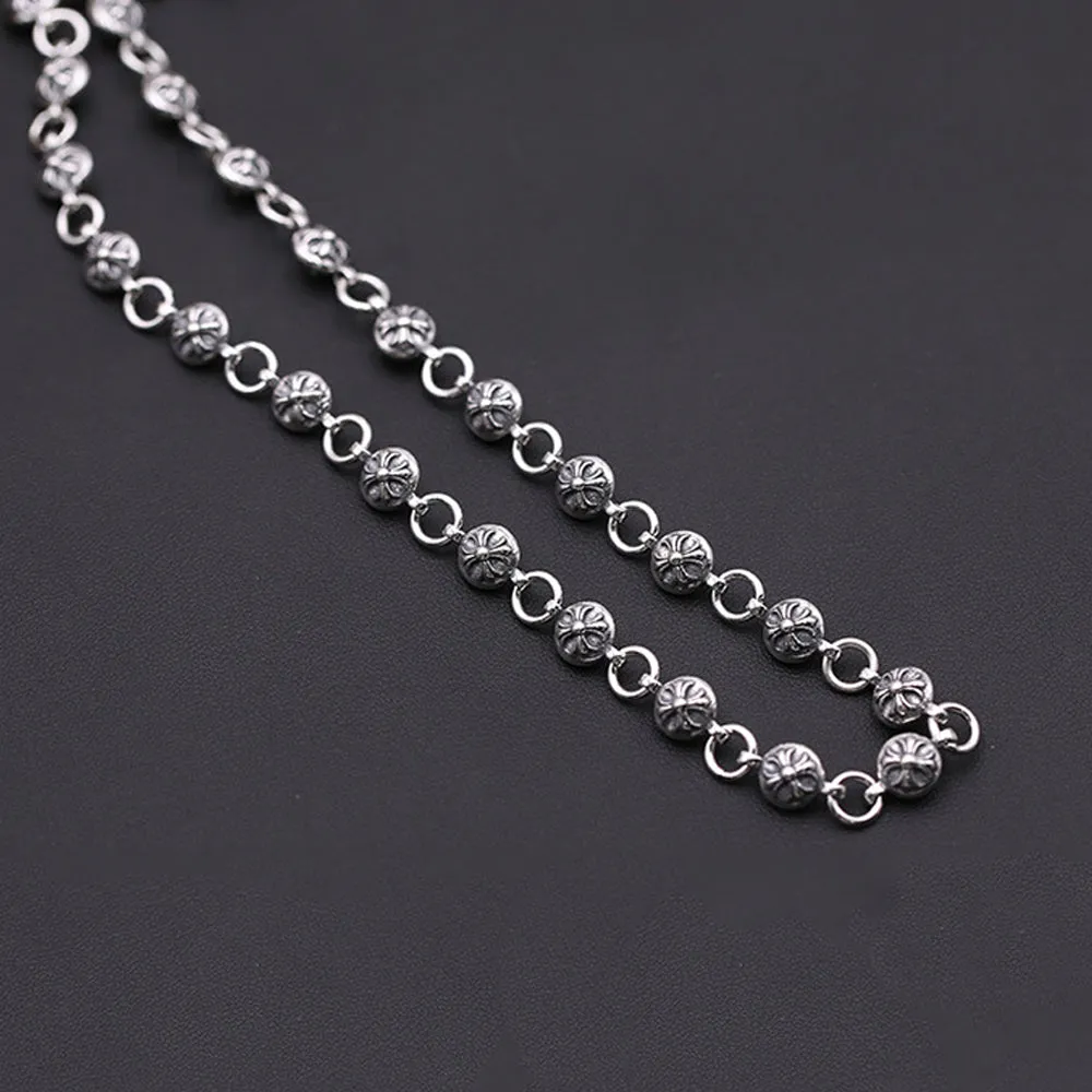 Real Solid 925 Sterling Silver Necklaces Cross Ring Chain Hook 18"- 32"