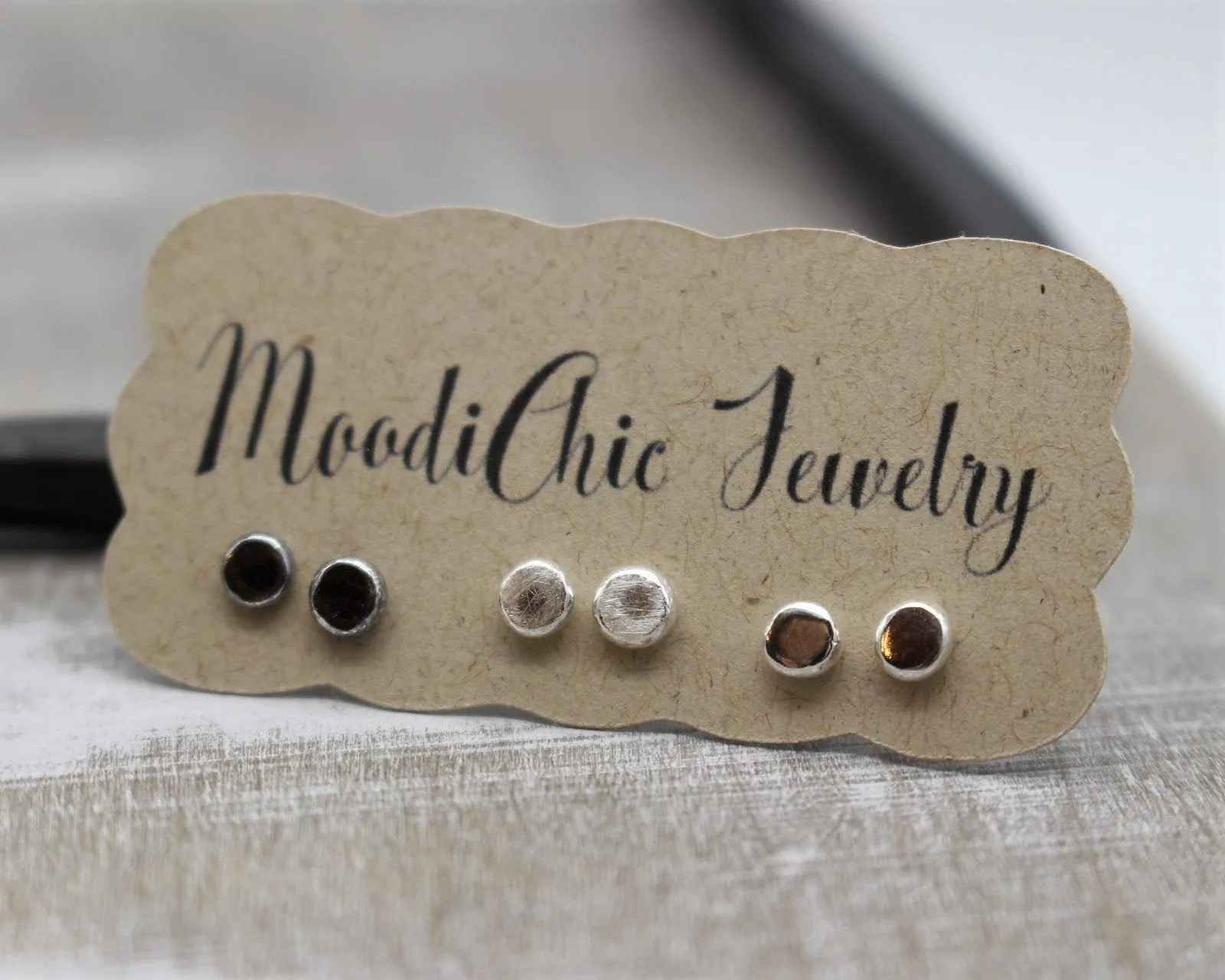 Recycled Tiny Sterling Studs