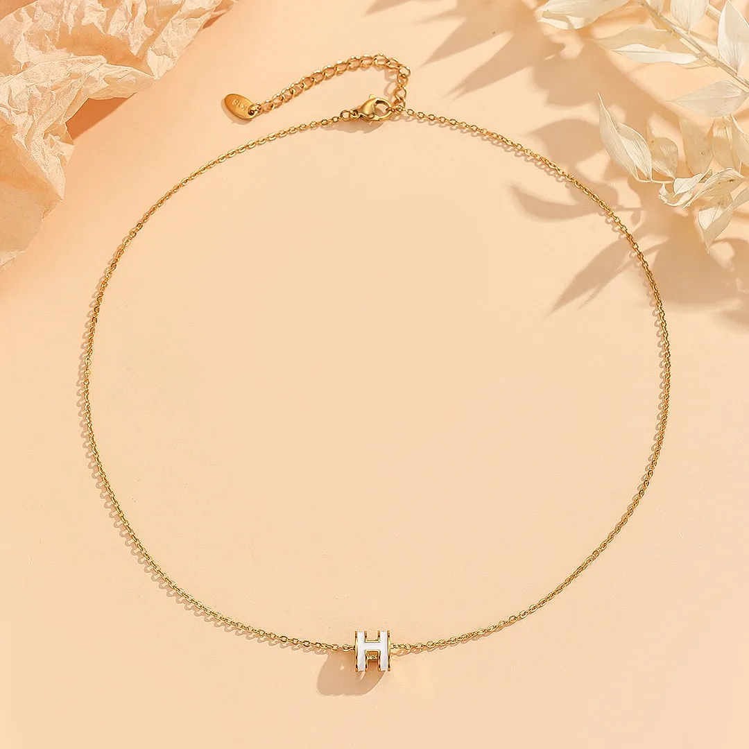 REET PEHAL - Haloed Sophistication Pendant "H" White