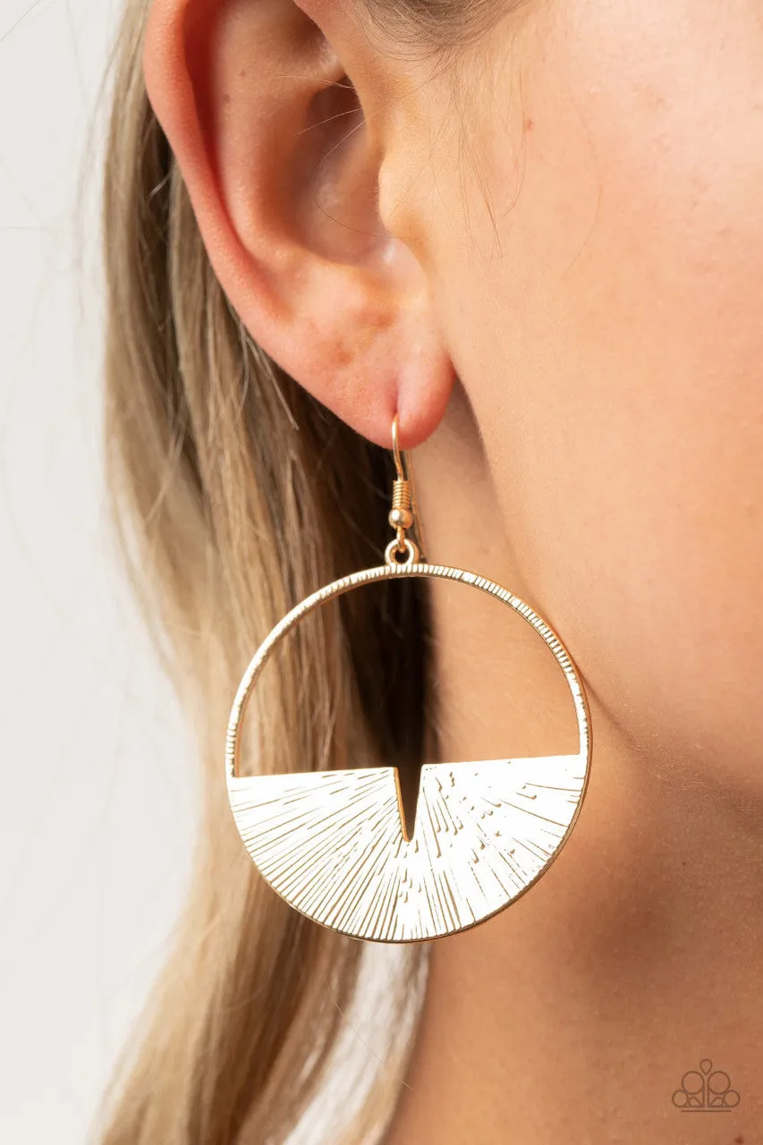 Reimagined Refinement Gold Paparazzi Earrings