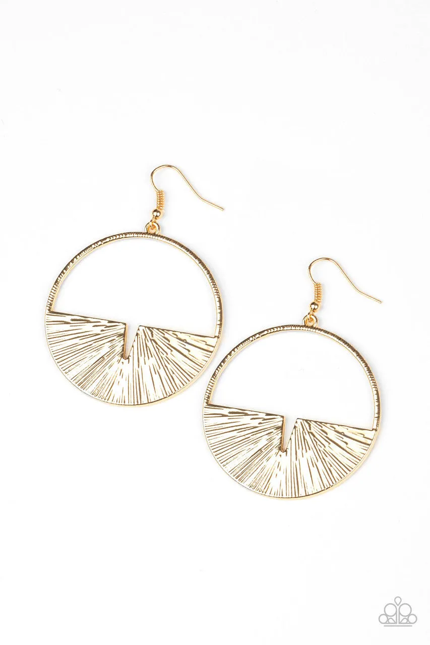 Reimagined Refinement Gold Paparazzi Earrings