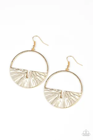 Reimagined Refinement Gold Paparazzi Earrings