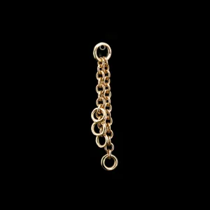 Rings Chain Charm - 14kt Yellow Gold