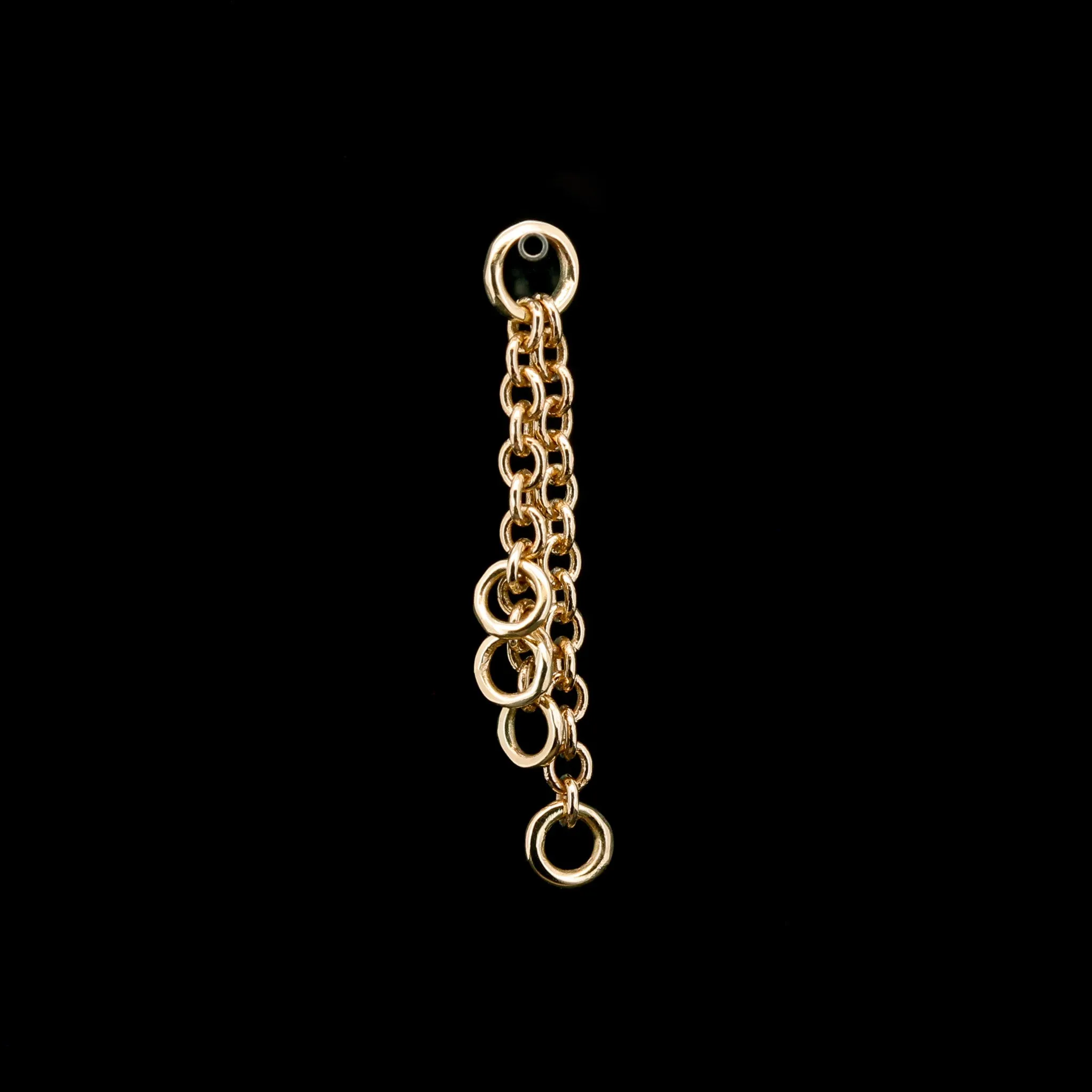 Rings Chain Charm - 14kt Yellow Gold