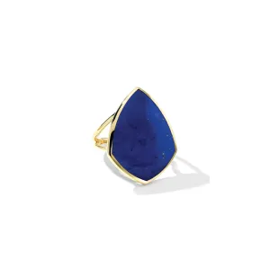 Rock Candy Kite-Shaped Lapis Slice Ring