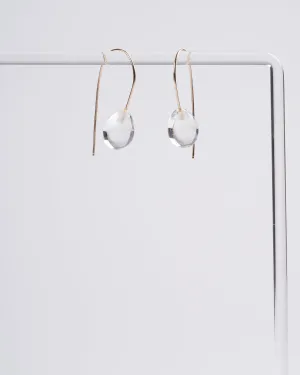 rock crystal egg drop earrings