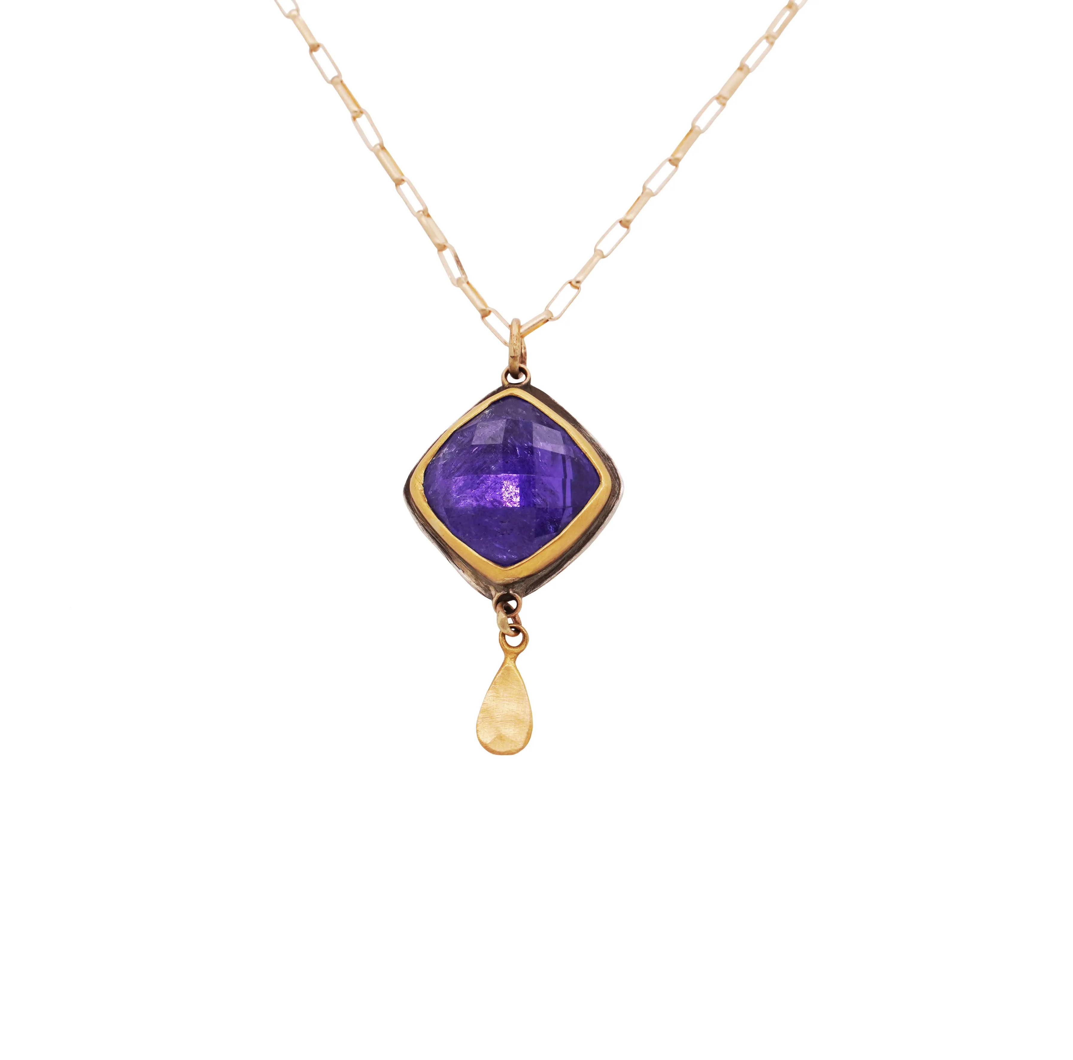 Rose Cut Tanzanite Necklace