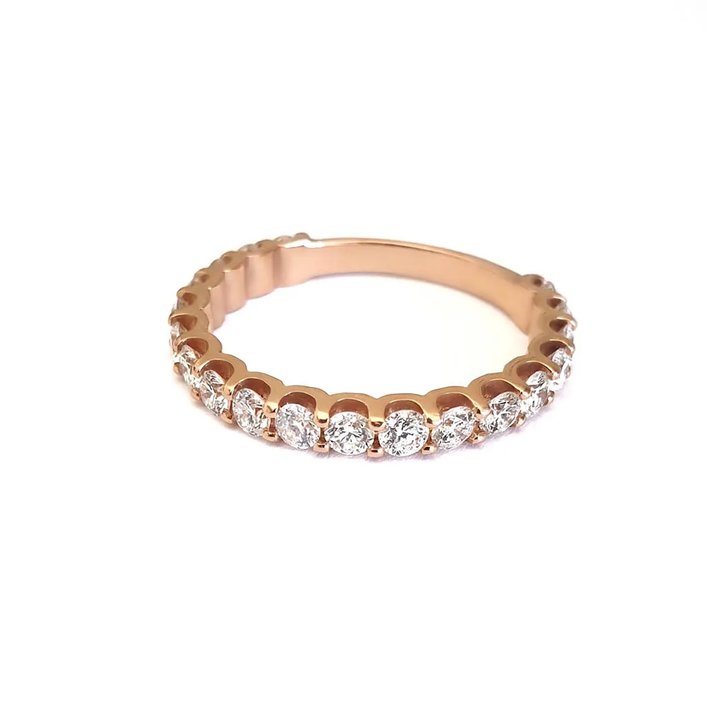 Rose Gold 19 Diamond 3/4 Eternity Band