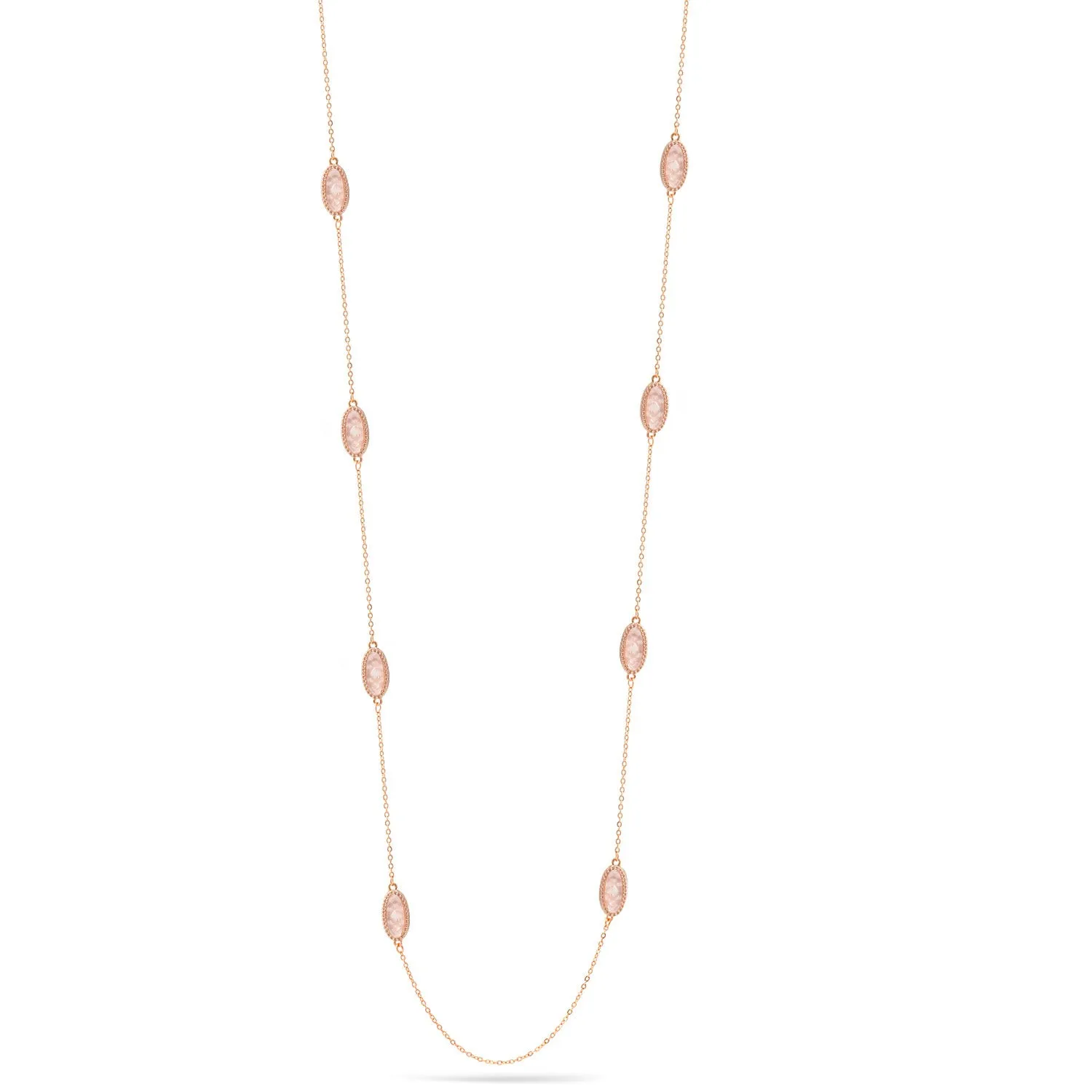 ROSE GOLD LONG NECKLACE #SWKK-11770RGWH (DG4)