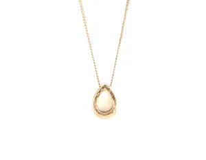 Rose Gold Tear Drop Shaped Pendant Necklace