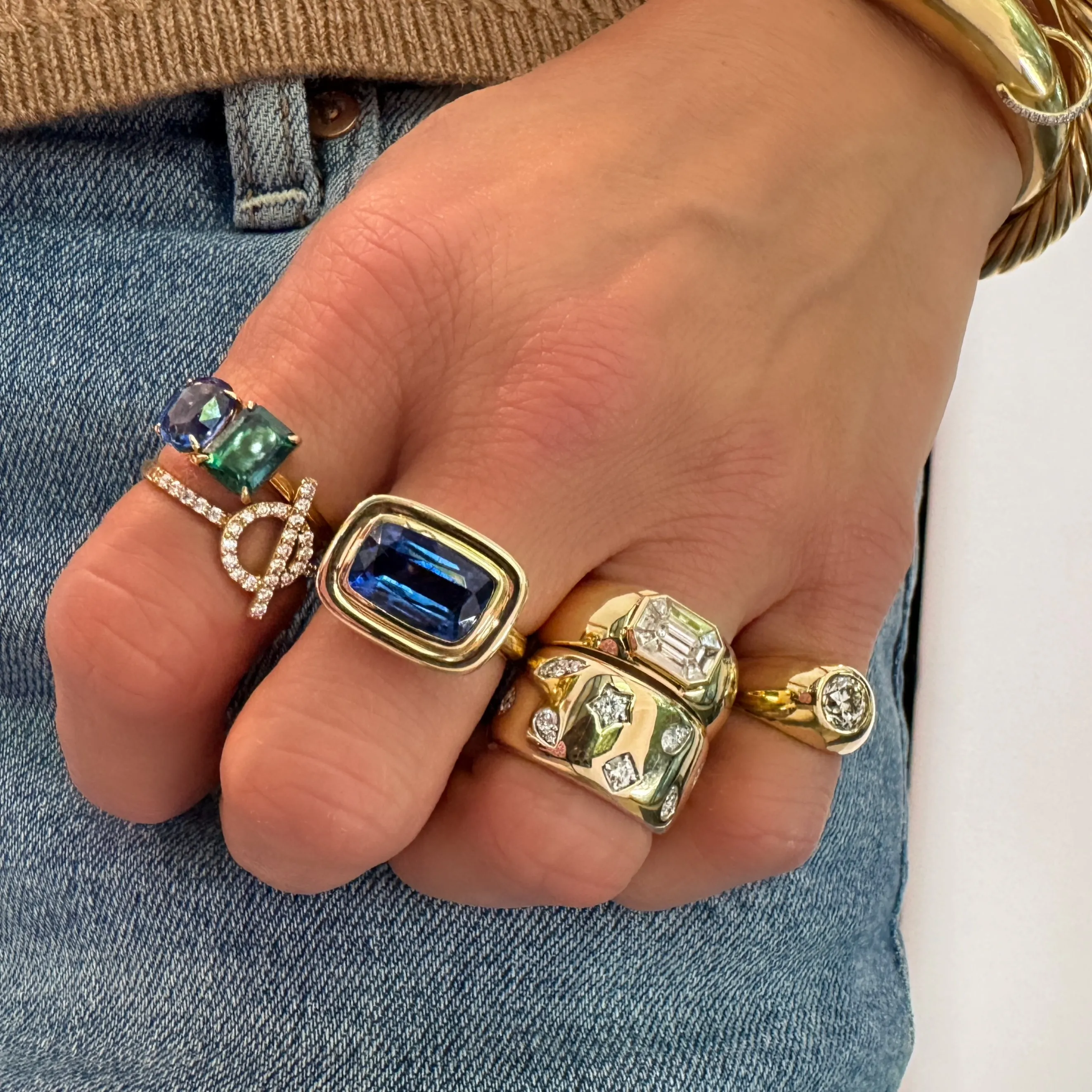 Round Diamond Statement Dome Ring