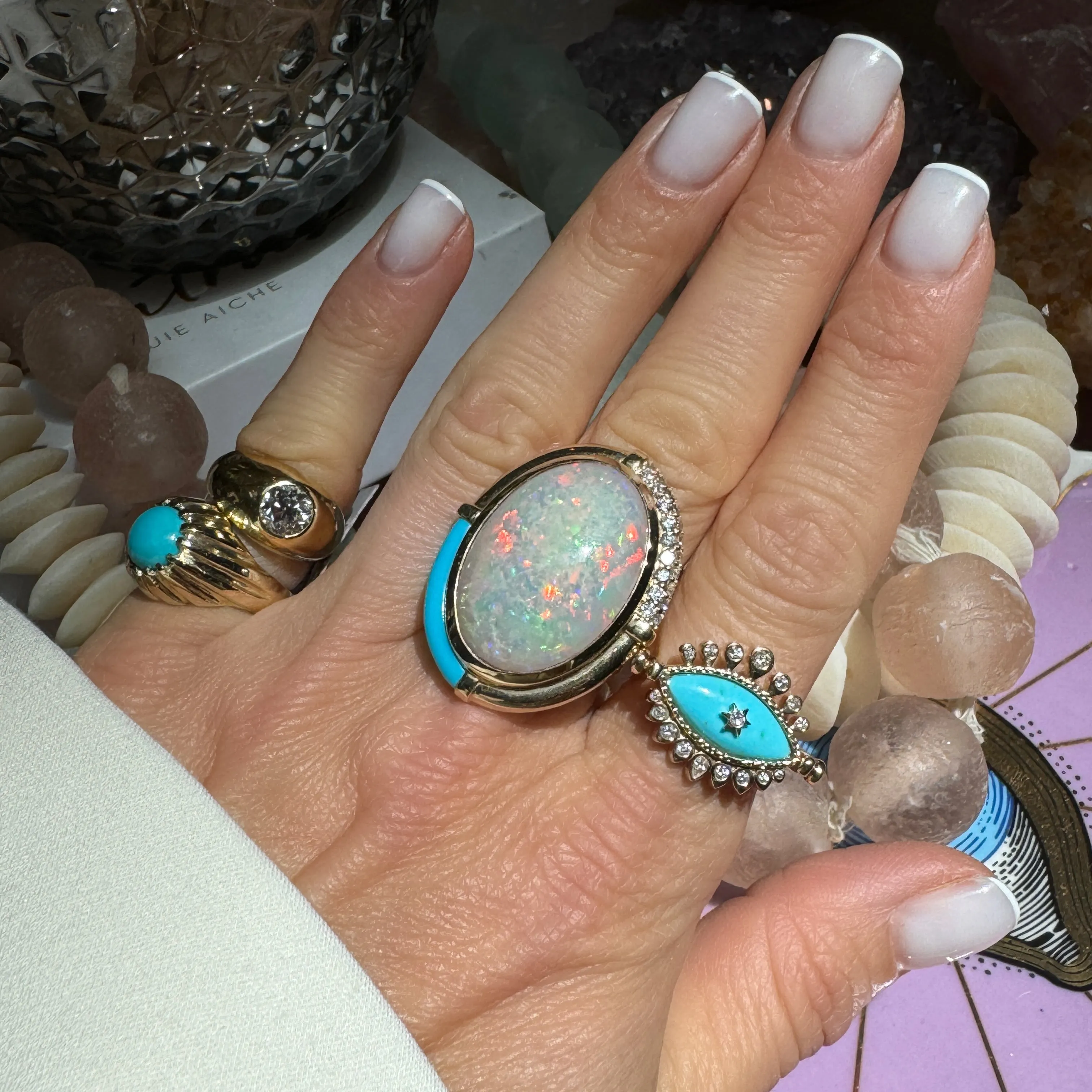 Round Diamond Statement Dome Ring