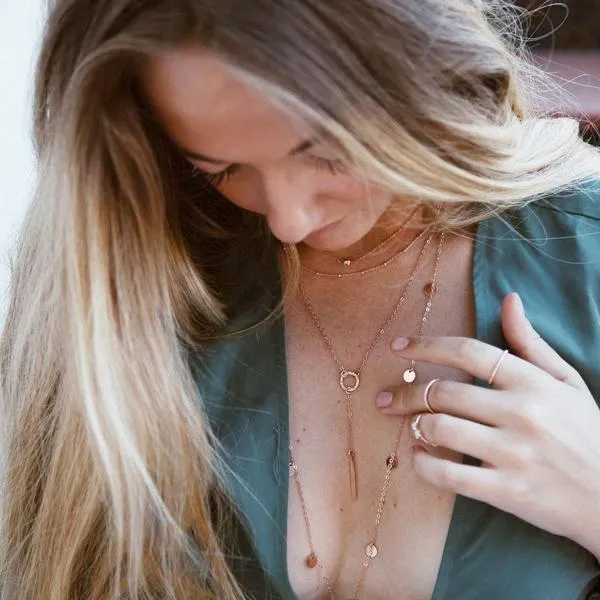 SALE - Multi Discs Long Necklace