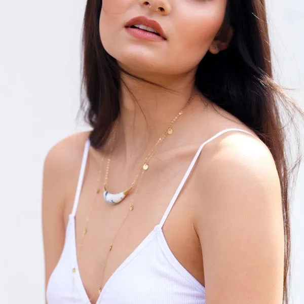 SALE - Multi Discs Long Necklace