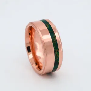 SALE RING - Rose Gold & Arizona Jade - Size 6.5