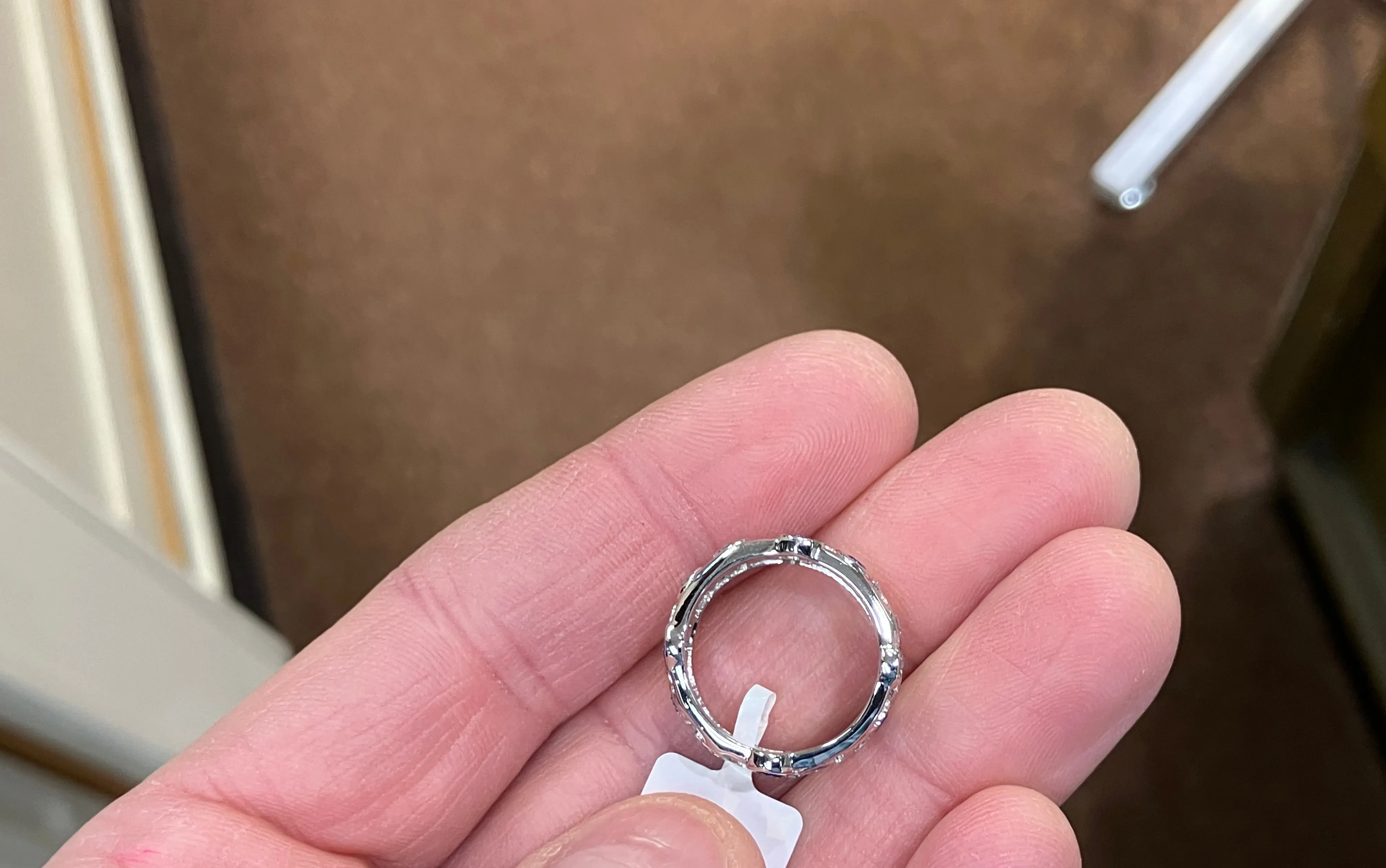 Sapphire And Diamond White Gold Ring