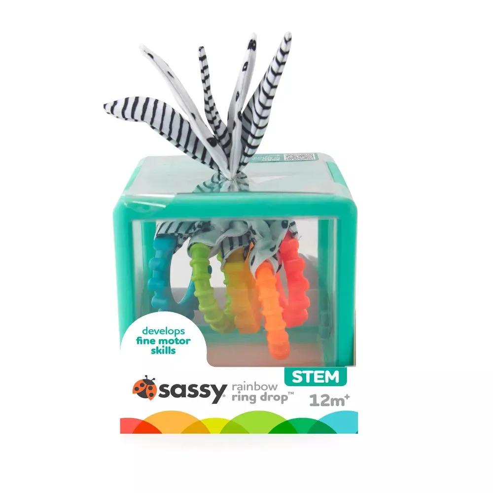 Sassy Baby Rainbow Ring Drop Stacking Toy