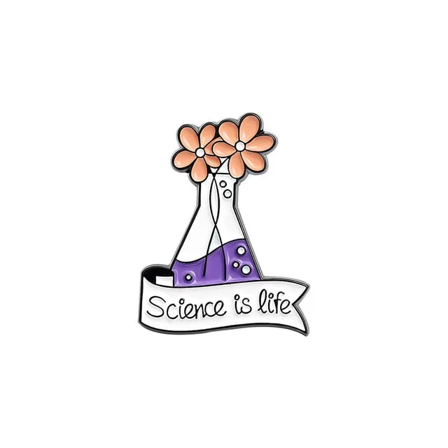 Science Metal Enamel Pins for Backpack